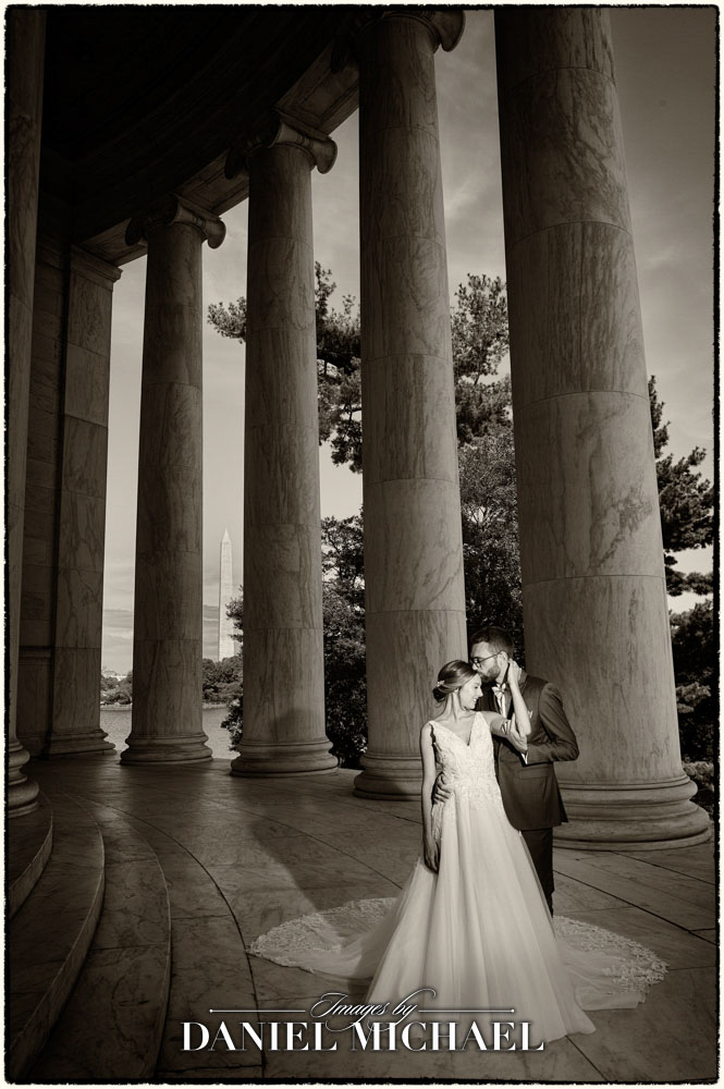 Destination Wedding Photographer in Washington DC at Jefferson Memorial